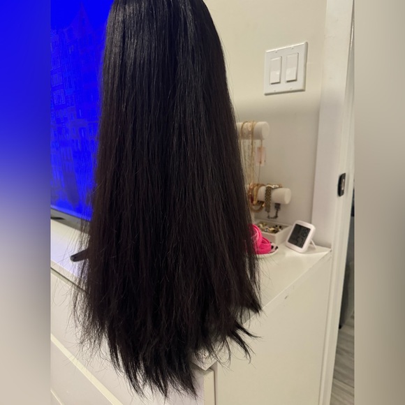 milano wigs human hair black color topper100% unprocessed Virgin European Hair - Picture 2 of 4